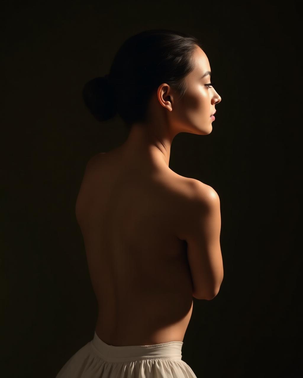 A portrait print in warm natural light
