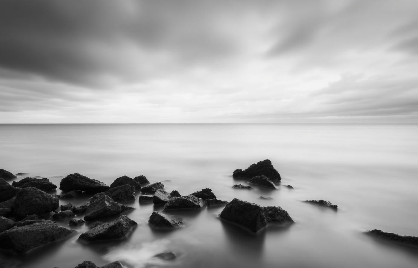 A coastal photograph prepared for print