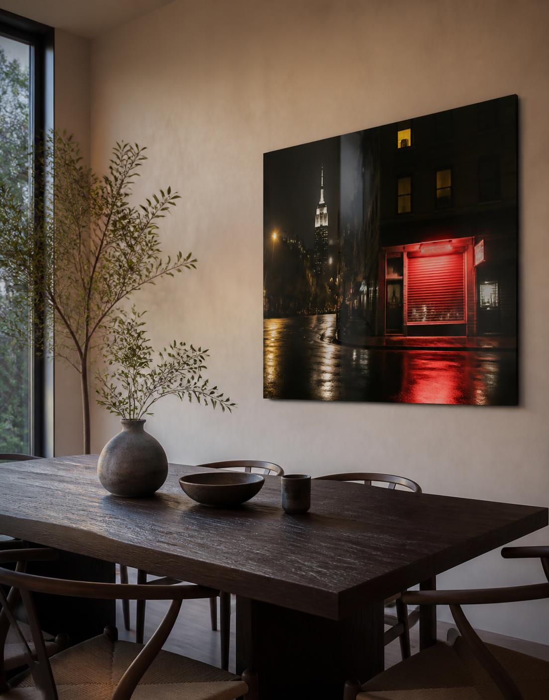 A finished print in a dining room